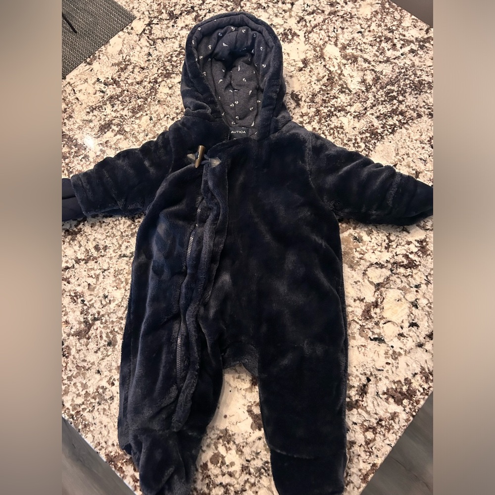 Like New Nautica Navy Fleece Snowsuit